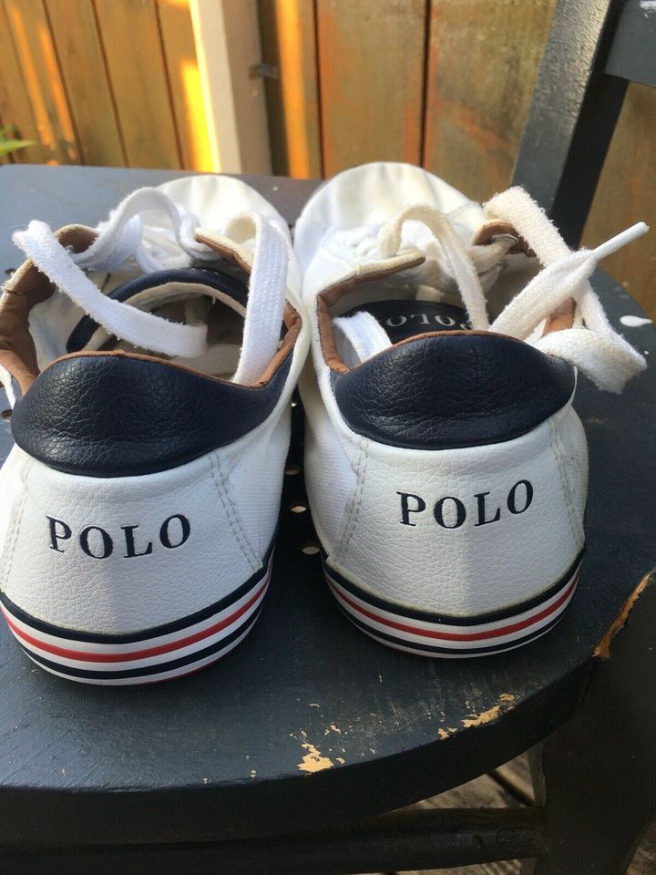 Polo Ralph Lauren Herren  Sneaker Schuhe Turnschuhe Weiß Gr. 44 in Sandersleben