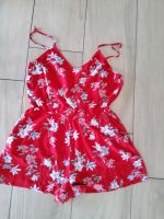 H&M Jumpsuit kurz Viskose rot Blumen floral 42 Rheinland-Pfalz - Thalfang Vorschau