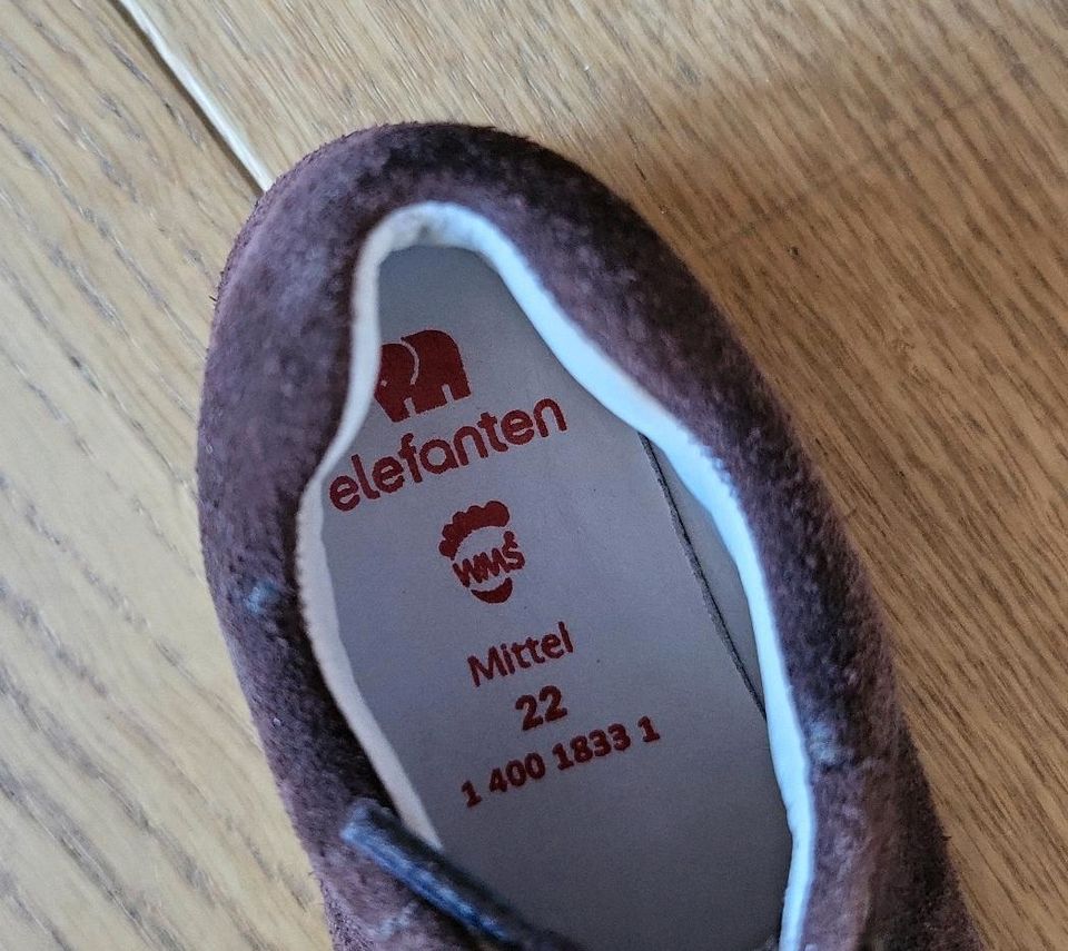 Elefanten Kinder Schuhe braun Leder Gr. 22 in Werder (Havel)