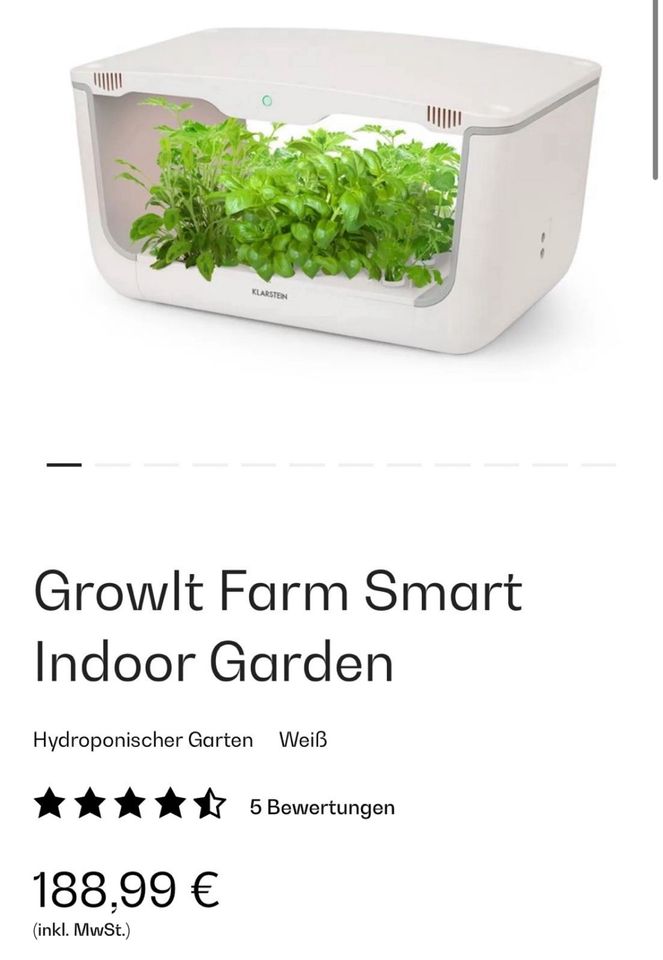 Growbox GrowIt Farm Smart Indoor Garden Growfarm in Berlin