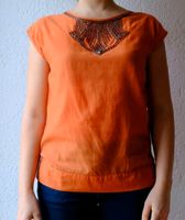 Orientalische Kurzarm Bluse Sisley orange Gr. S Nordrhein-Westfalen - Leopoldshöhe Vorschau