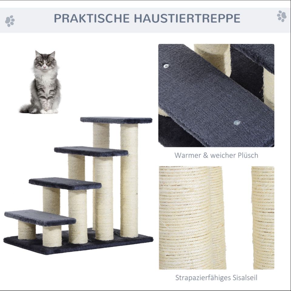 Tiertreppe Katzentreppe Hundetreppe 4 Stufen Treppe für Katze in Kassel