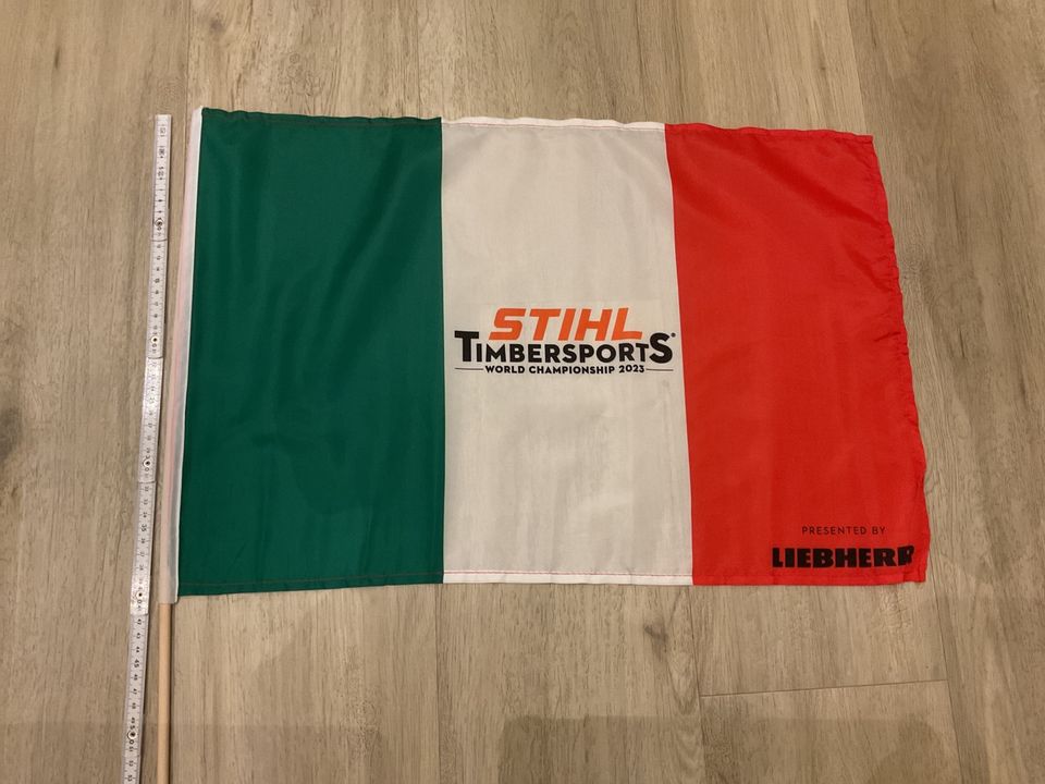 Stihl Timbersports 2023 Fahne Italien Flagge in Reinbek