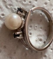 Vintage Silberring Damen mit Perle und Steinen Bayern - Fürsteneck Vorschau