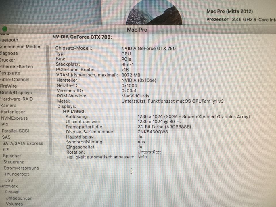 Nvidia GTX 780 3 GB für MAC PRO 3.1 (2008) - 5.1 (2012) in München