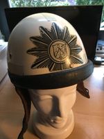 Polizei Motorradhelm Oldtimer Römer Halbschale Nacken-Ohrenschutz Nordrhein-Westfalen - Ibbenbüren Vorschau