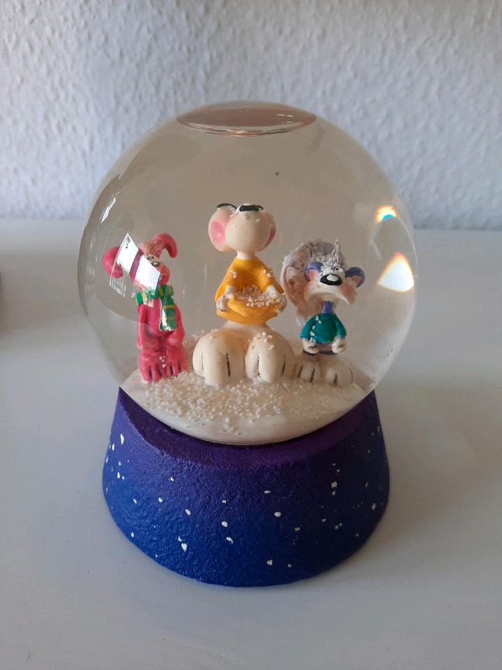 Diddl Maus Schneekugel / 3 Figuren / 12cm in Nürnberg (Mittelfr)