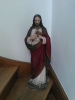 Antike Heiligenfigur, Jesusfigur, Herz Jesu, ca.  85cm Rheinland-Pfalz - Wittlich Vorschau
