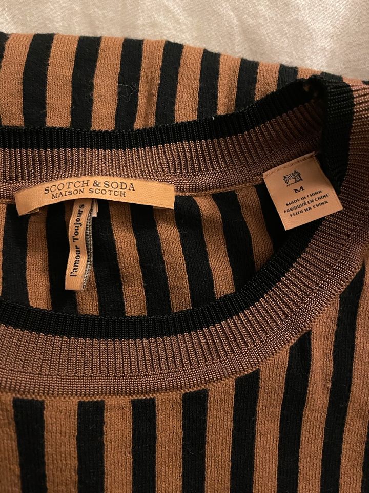 SCOTCH & SODA Pullover gestreift schwarz braun Gr. M in Düren