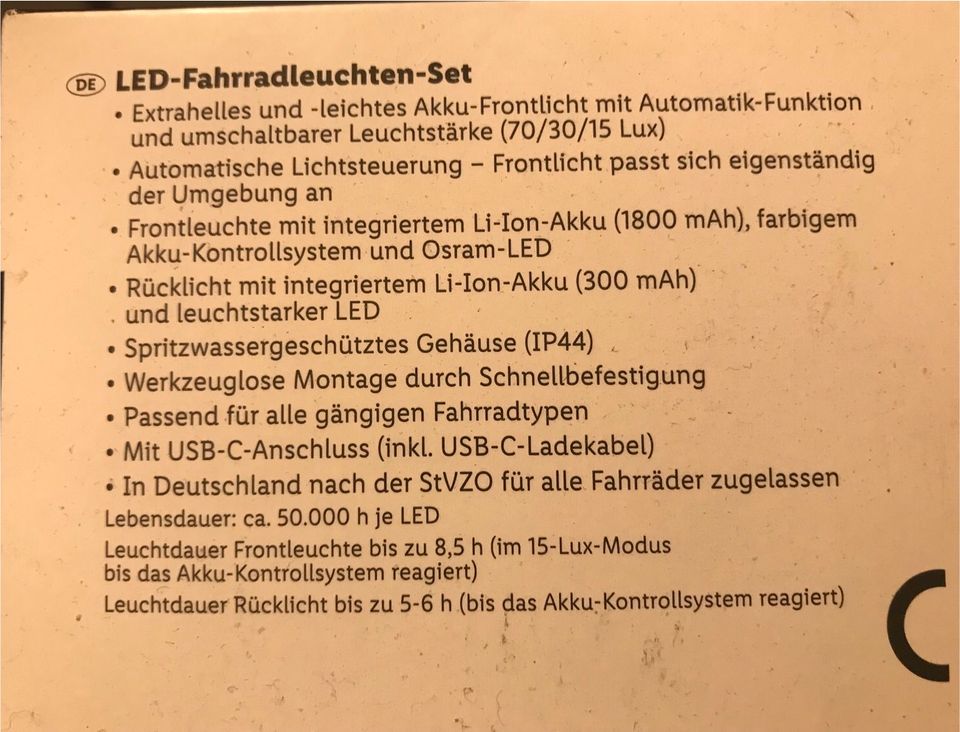Fahrradlampe kaufen crivit NEU Fahrradleuchtenset Kleinanzeigen | 90/70/30/15 in eBay ist LED, Lux gebraucht Fahrrad | Zubehör - Halle Kleinanzeigen jetzt Sachsen-Anhalt