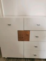 Kommode / Garderobe Lack weiß mit Holz Applikation Bayern - Augsburg Vorschau