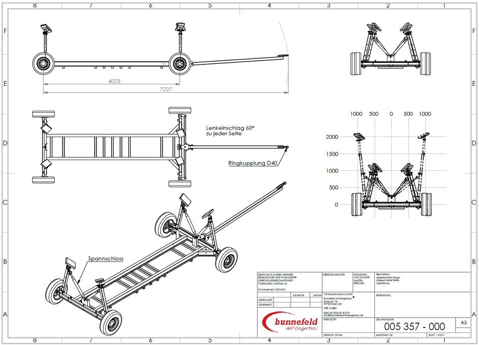 *SONDERPREIS* Hafentrailer Winterbock Sliptrailer 5,0to NEU BUNNEFELD in Haren (Ems)