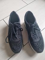 Zara Sneaker Gr. 38 schwarz mit Leomuster Bayern - Hirschaid Vorschau