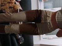 NEU Jeans braun beige Patchwork high waist slim straight leg Bayern - Aurach Vorschau