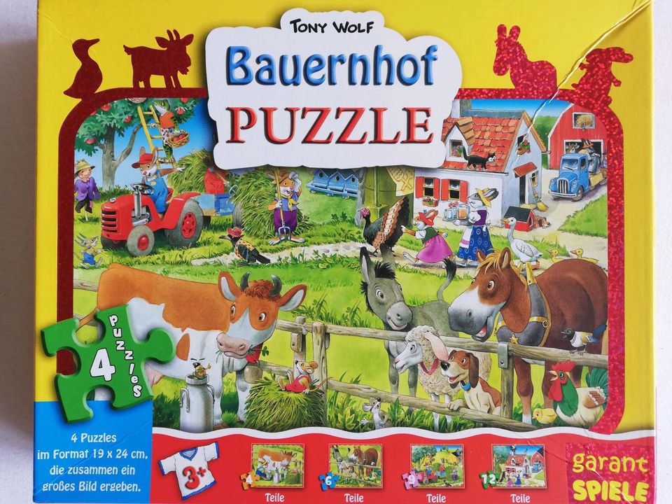 4 in 1 Puzzle "Bauernhof" in Lößnitz
