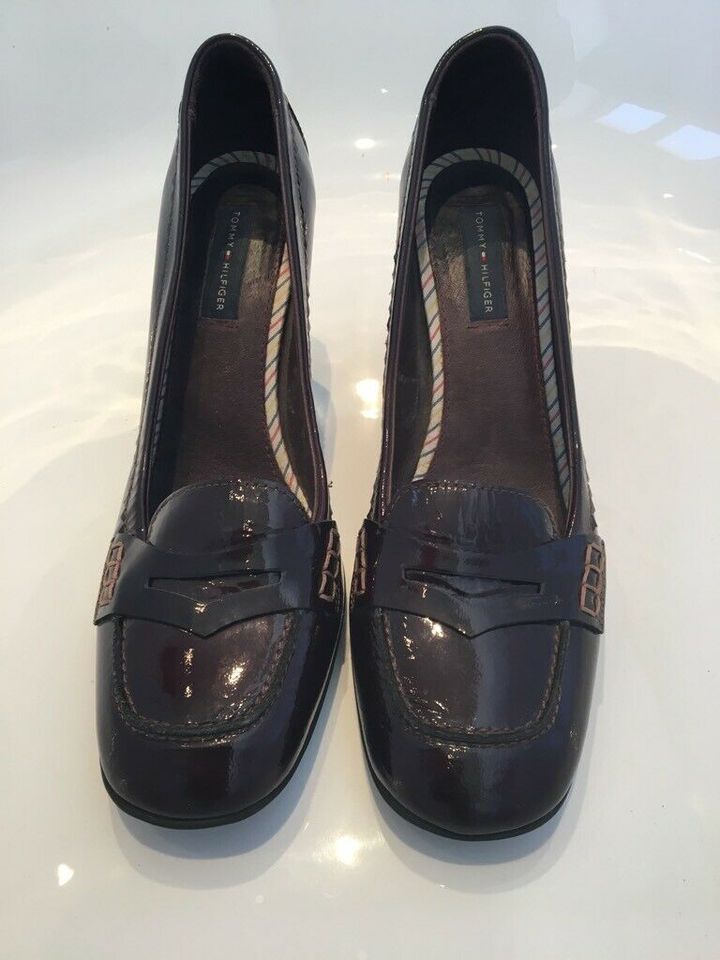 39 Hilfiger Pumps Loafer Bordeaux High Heels Blockabsatz in Saarbrücken