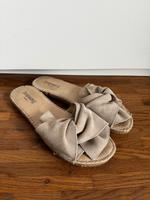 Espadrij Pantoletten Sandalen beige Leder Gr: 40 Bremen - Horn Vorschau