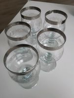 5 Gläser mit Silberrand Nordrhein-Westfalen - Grefrath Vorschau
