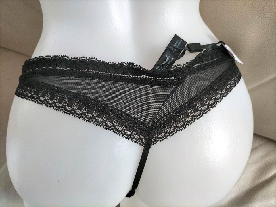 String schwarz black Perle Lace Spitze Spitzenslip Change Stretch in Schwieberdingen