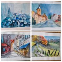 Aquarelle Bilder Tuschezeichnungen Karikaturen Bayern - Bernau am Chiemsee Vorschau