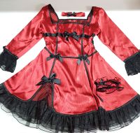 Karneval Western Flamenco Satin Kleid rot-schwarz – Gr. S Nordrhein-Westfalen - Borgholzhausen Vorschau