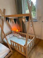 Hochwertiges Holz Bett Kinderbett Tipi Haus Bett Zeltbett 70x140 München - Hadern Vorschau