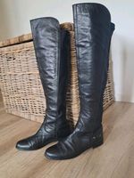 Overknee Stiefel dunkelblau/schwarz Leder Grösse 40 Schleswig-Holstein - Kiel Vorschau