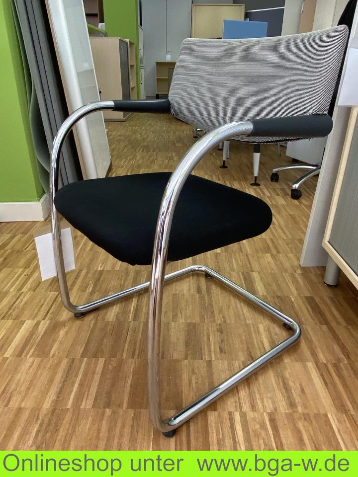 2 x Freischwinger Vitra Visavis schwarz, grau, chrom 55x80x58 in Dresden