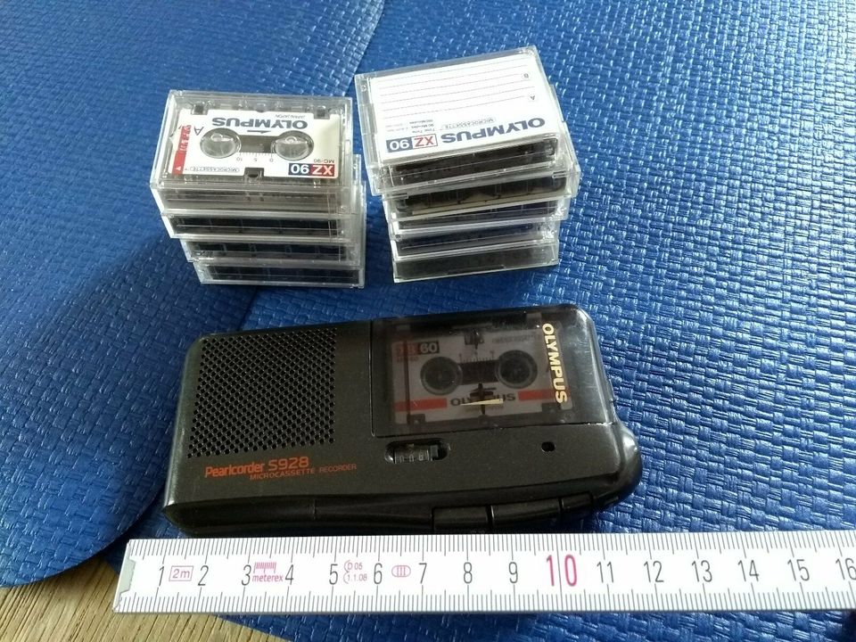 Olympus Pearlcorder S928 Mikrocassetten Rekorder Diktiergerät in Weisenheim am Berg