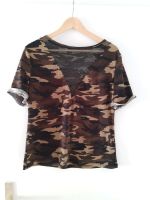 Shirt Khaki Tarnmuster Camouflage Netzausschnitt L Bayern - Hof (Saale) Vorschau