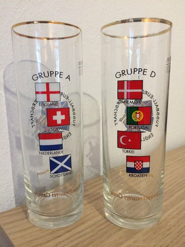 Altes Fußball Glas Bierglas Fussball Europameisterschaft 1996 EM in Irmtraut