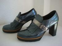 Maripe Damen Plateau Schuhe mit Schnalle Fransen Metall-Look 38 Kiel - Russee-Hammer Vorschau