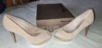 Tamaris Peep-toes Pumps, Gr. 40, 11 cm Absatz, taupe-/goldfarben Nordrhein-Westfalen - Leverkusen Vorschau