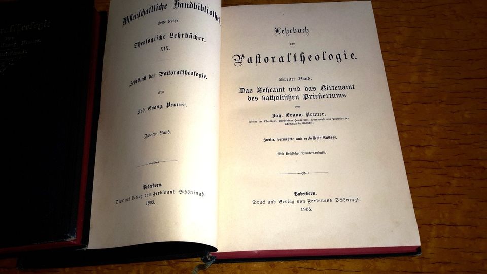 Pastoraltheologie Pruner 1905 Das Lehr u. Hirtenamt hervorragend in Augsburg