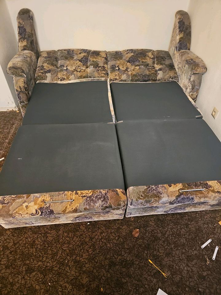 Doppelbett Couch mit Bettkasten Schlafsofa/ Schlafcouch in Frohburg