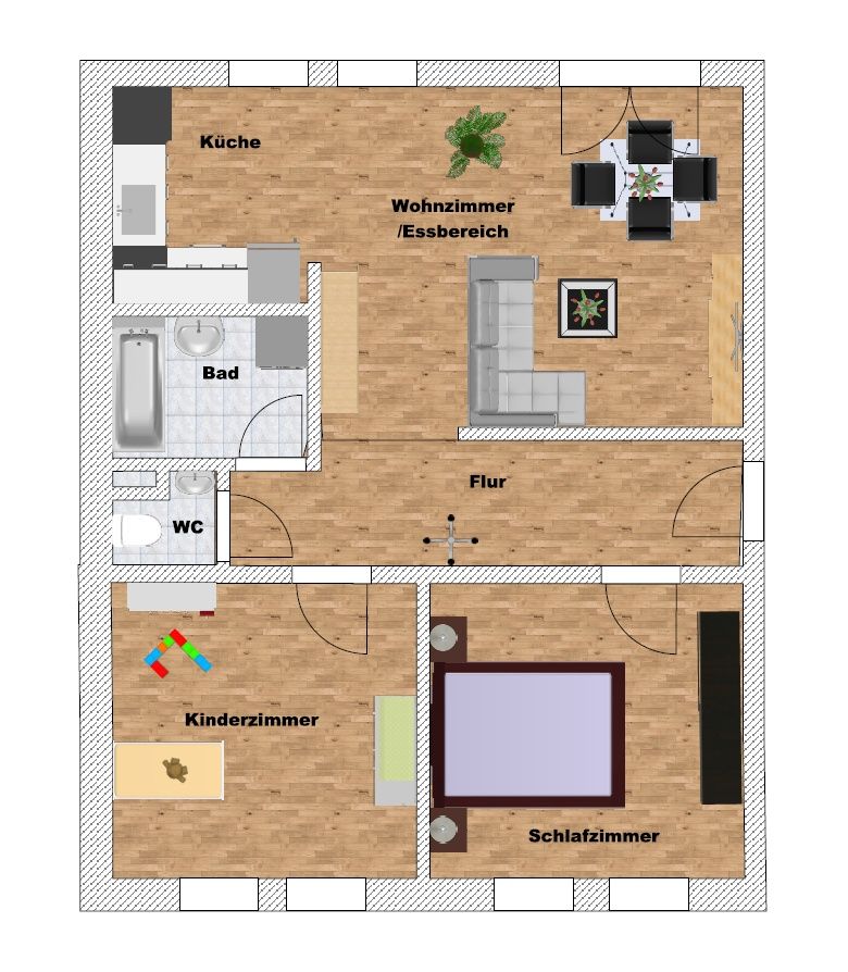 Helle, gemütliche 3 (+1) Raum - DG-Wohnung mit PKW-Stellplatz in ruhigem Wohngebiet in Annaberg in Annaberg-Buchholz