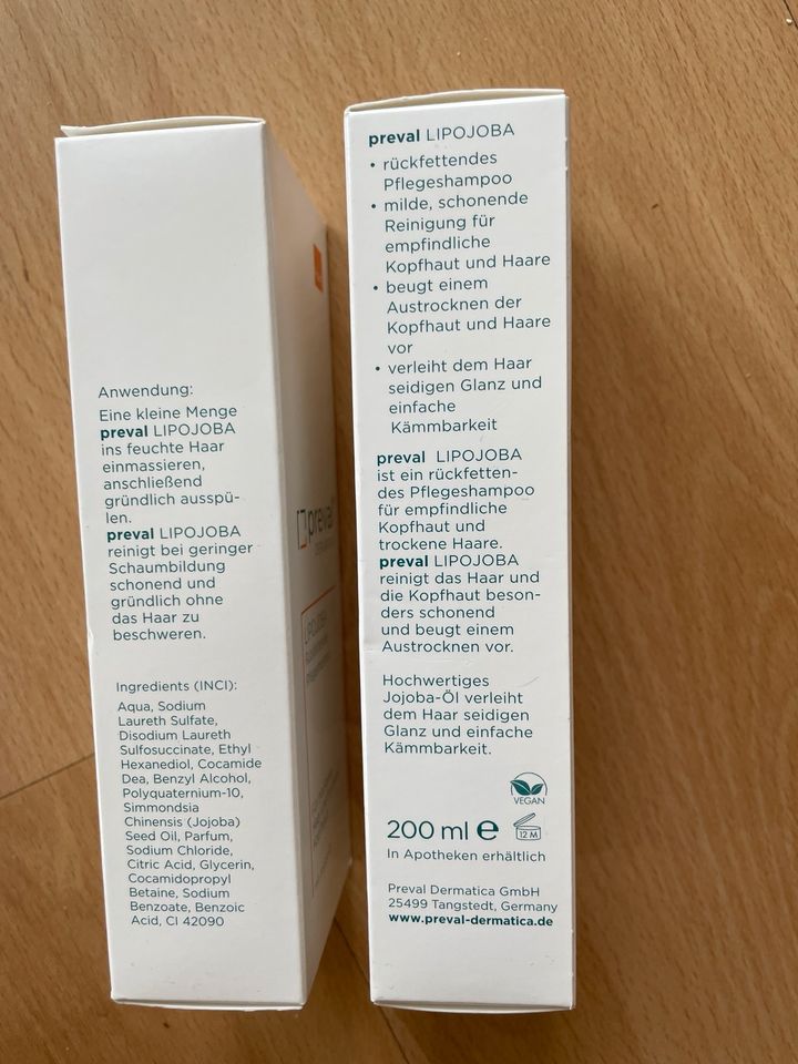 2 preval dermatica lipojoba rückfettendes pflegeshampoo jojoba Öl in Köln