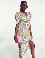 Neuwertig! VILA florales Satin Kleid & Puff Ärmel XS 34 Altona - Hamburg Sternschanze Vorschau
