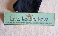 Nostalgisches Blechschild "Live, Laugh, Love" Rheinland-Pfalz - Münchweiler an der Alsenz Vorschau