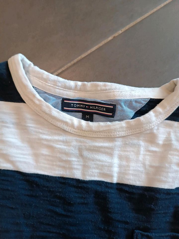 Tommy Hilfiger TH Pullover Pulli maritim marine gestreift l 40 in Eisenach