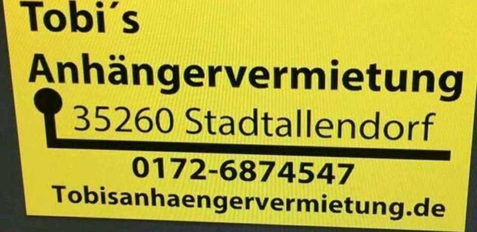 Kippanhänger zu vermieten verleihen ausleihen in Stadtallendorf