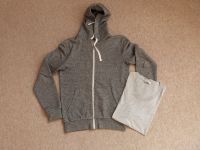 graumelierte Sweat-Jacke Gr. XS von H&M + graues T-Shirt Niedersachsen - Schüttorf Vorschau