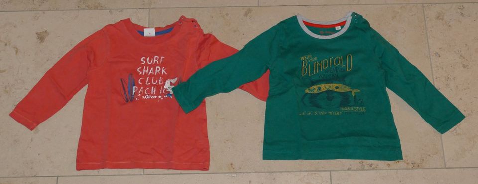 2x langärmeliges T-Shirt Gr.86 von Tom Tailor und S.Oliver in Adelschlag