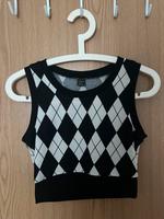 Schwarz/Weiß kariertes Top, cropped, bauchfrei, ärmellos Thüringen - Erfurt Vorschau