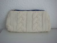 Kulturtasche Kosmetiktasche Baumwolle Beige im Stil eines Woll Pu Kiel - Russee-Hammer Vorschau