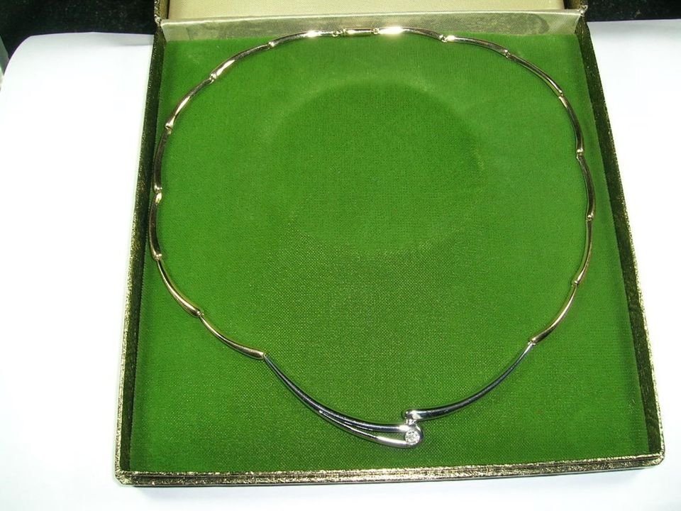 Collier / Kette 585 Gold mit Brillant 0,26 Carat w/si in Solingen