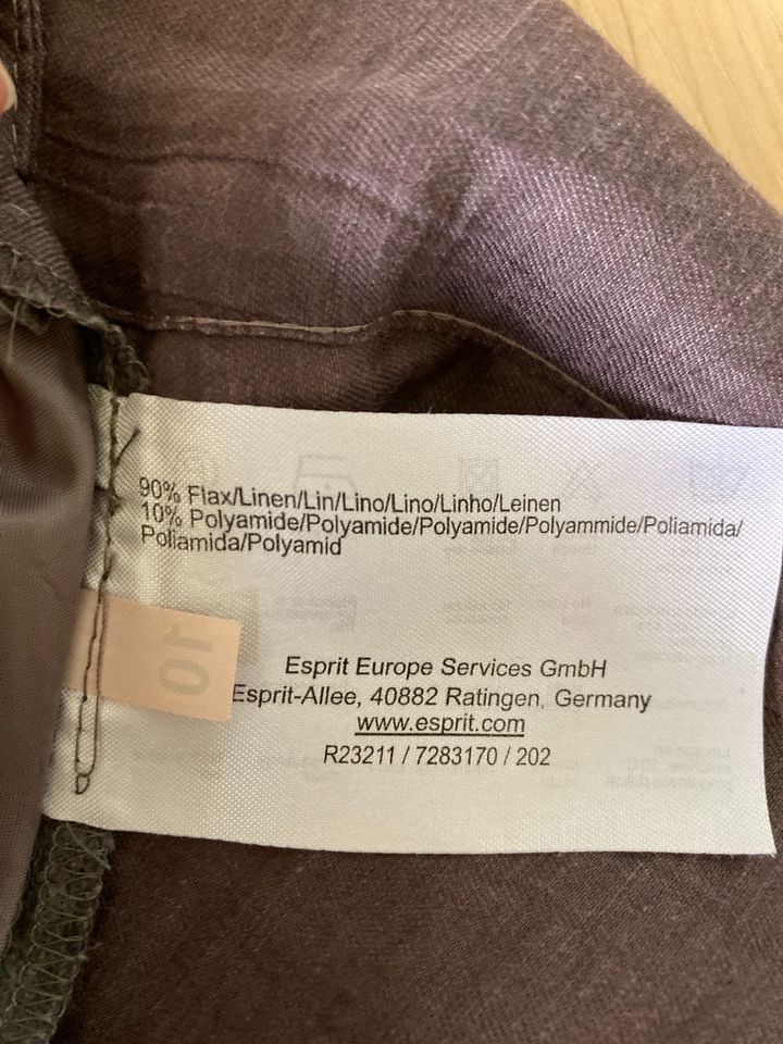 Esprit Collection Damen Leinen Anzug/Jacket + Hose, Größe 44 in Deuselbach