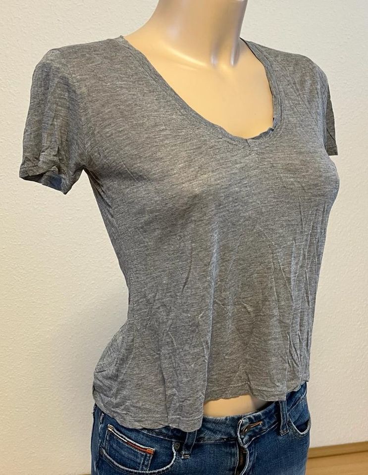 BRANDY MELVILLE SHIRT ONE SIZE hellgrau transparent vintage y2k in Aichtal