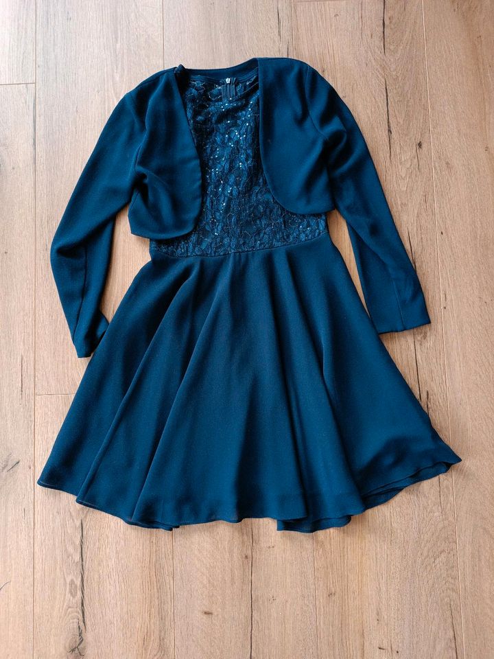 Kleid mit Bolero Gr. 146/152 blau festlicher Anlass HAPPY GIRL in Altenthann