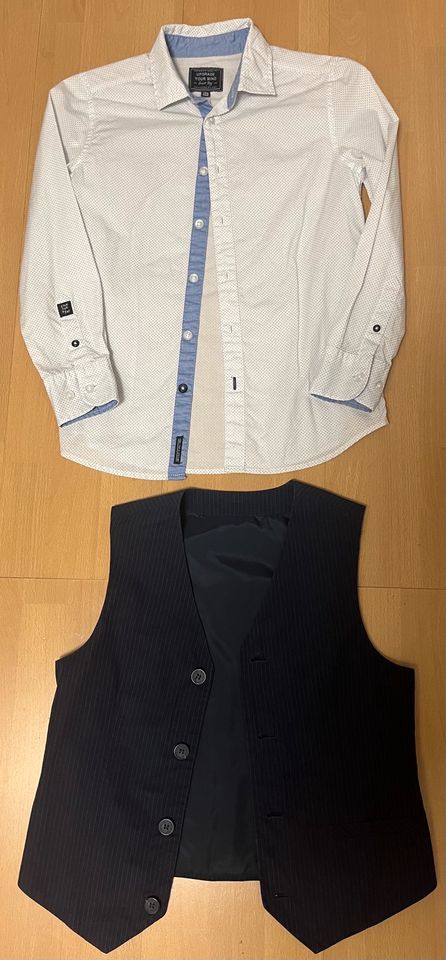 Set - Weste, Hosen, Hemden, Krawatte Größe 134/140 in Wuppertal